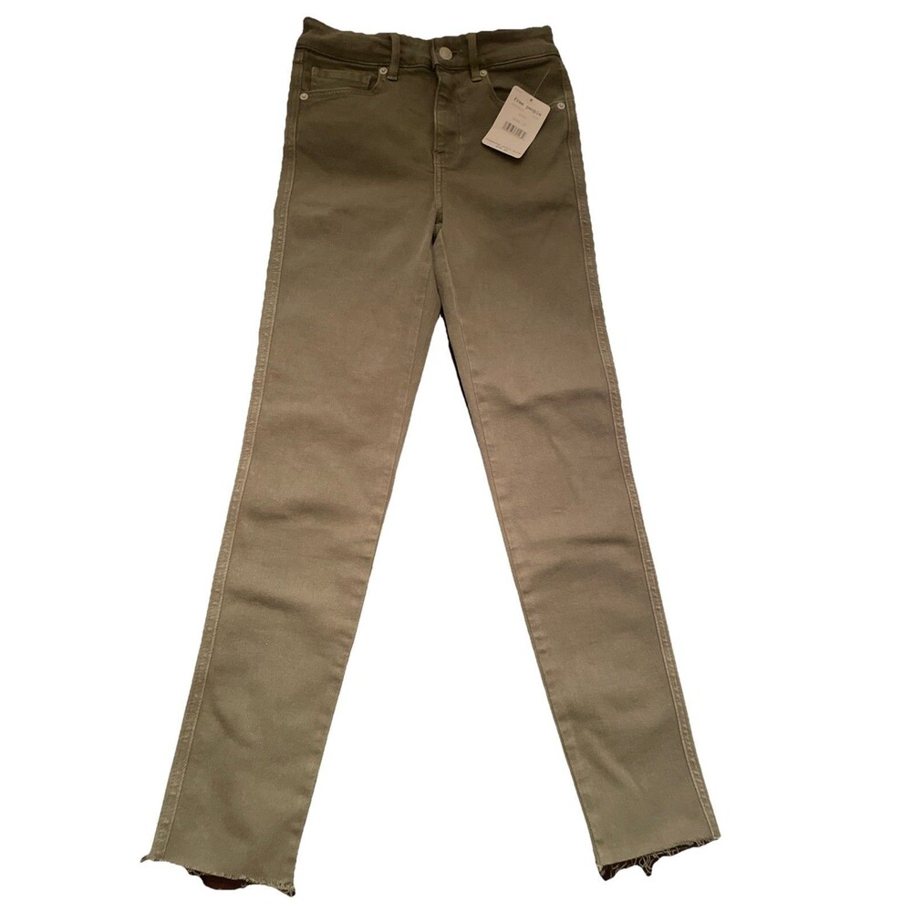 Free People We The Free NEW Raw High-Rise Jegging Jeans Army Green Size 26